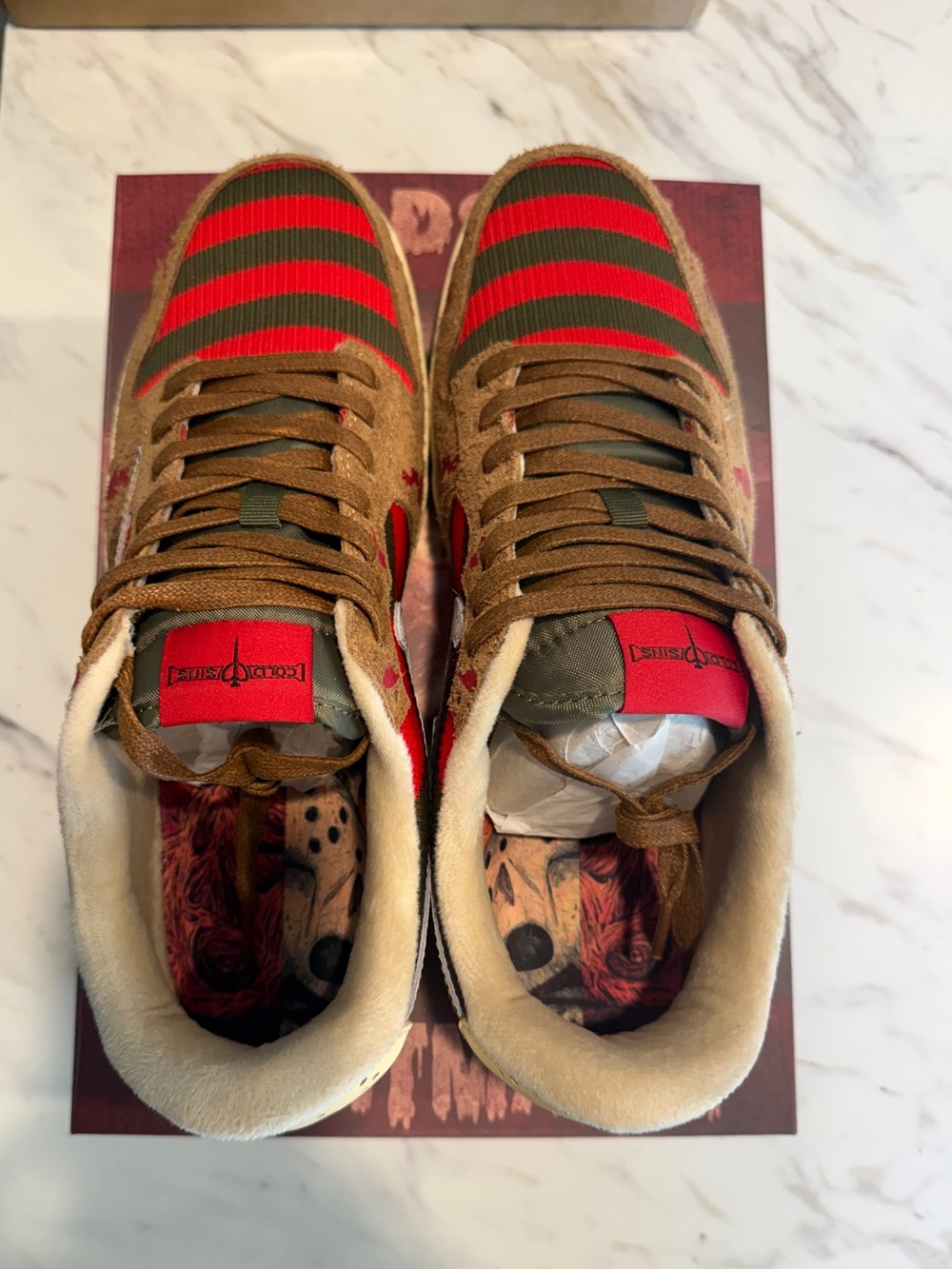 COLD SINS NIGHTMARES Freddy vs Jason Size 11 Travis Scott Customs Brand New